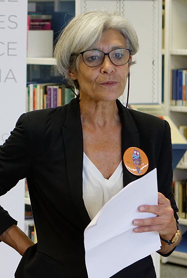 Claudie Haigneré in a librairie. © Pierre-Yves Beaudouin, CC BY-SA