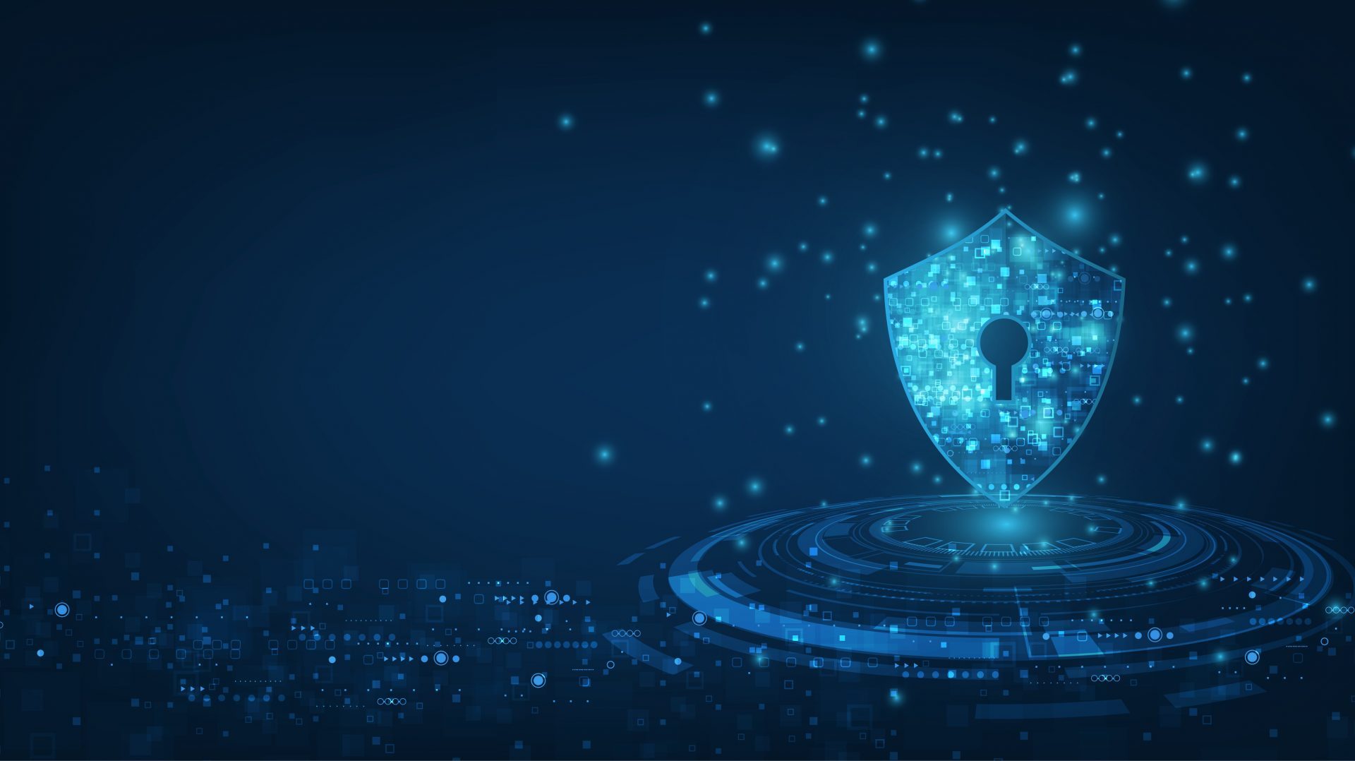 Abstract security digital technology background.protection mechanism and system privacy ©Thitichaya Yajampa