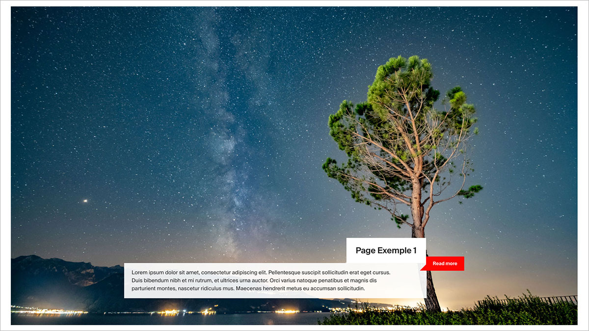 Exemple de bloc Page highlight