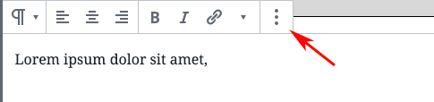 Bouton "Plus d'options" dans la barre d'outils