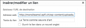 Ajouter un lien vers un fichier
