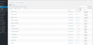 Page management interface