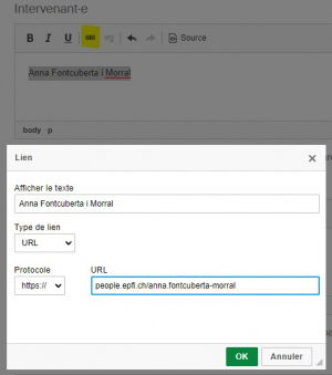 Ajouter les intervenants sur une annonce mémento