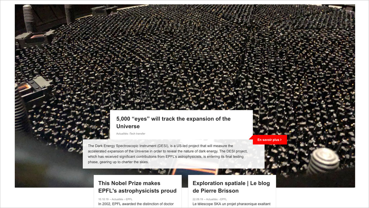 Exemple de bloc News / actu