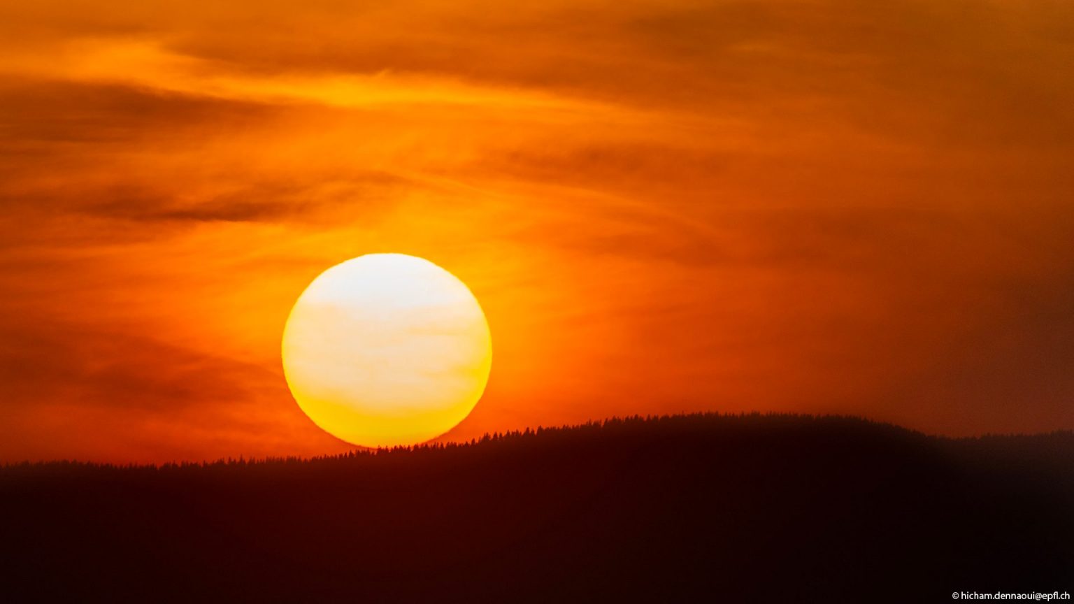 Coucher de soleil sur le Mont Tendre