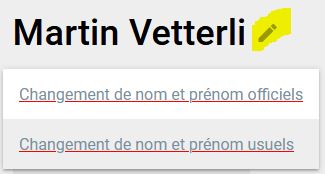 Changer nom et prénom sur people