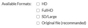 Mediaspace video format