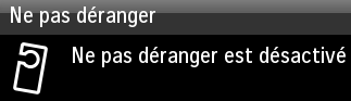 Ne Pas Déranger inactif