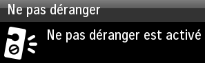 Ne Pas Déranger actif