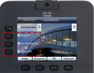 Printscreen touches de numérotation abrégée