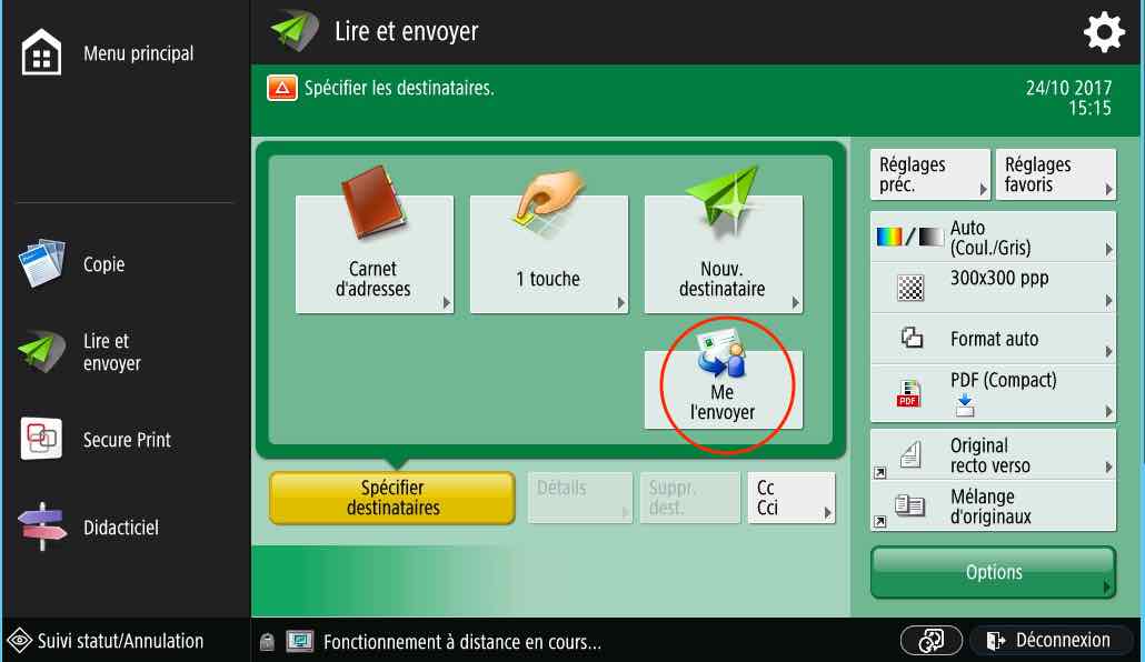lire et envoyer
